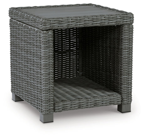Elite Park Outdoor Coffee Table with 2 End Tables in Gray from Ashley - Luna Furniture