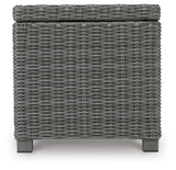 Elite Park Outdoor Coffee Table with 2 End Tables in Gray from Ashley - Luna Furniture