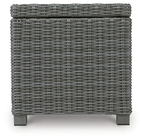 Elite Park Outdoor Coffee Table with 2 End Tables in Gray from Ashley - Luna Furniture