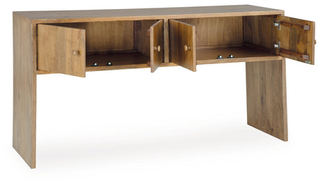 Ella Grove Rich Brown Console from Ashley - Luna Furniture