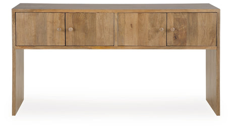 Ella Grove Rich Brown Console from Ashley - Luna Furniture