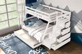 Ellington White Twin/Full Bunk Bed from Furniture of America - Luna Furniture