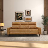 Elliot Tan Waxy Genuine Leather Left Incliner Sofa from Midinmod - Luna Furniture