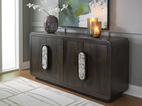 Elliston Espresso Brown Accent Cabinet from Ashley Furniture - Luna Furniture