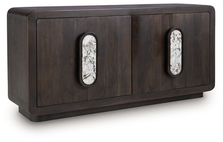 Elliston Espresso Brown Accent Cabinet from Ashley Furniture - Luna Furniture