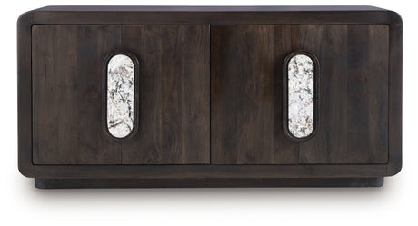 Elliston Espresso Brown Accent Cabinet from Ashley Furniture - Luna Furniture