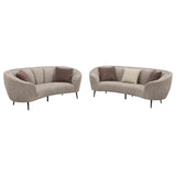 Ellorie Beige 2-Piece Upholstered Curved Sofa Set from Coaster - Luna Furniture