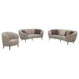 Ellorie Beige 3-Piece Upholstered Curved Sofa Set from Coaster - Luna Furniture