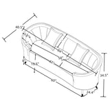 Ellorie Beige 3-Piece Upholstered Curved Sofa Set from Coaster - Luna Furniture