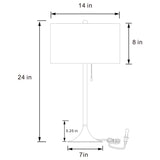 Elmira Gold 24-inch Drum Shade Metal Table Lamp from Coaster - Luna Furniture