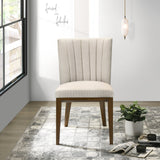 Elmwood Beige Fabric Dining Chair (Set Of 2) from Midinmod - Luna Furniture