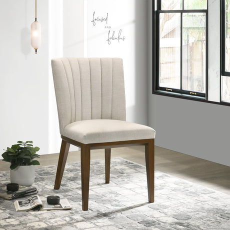 Elmwood Beige Fabric Dining Chair (Set Of 2) from Midinmod - Luna Furniture