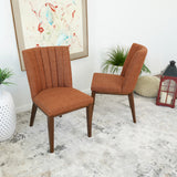 Elmwood Orange Fabric Dining Chair (Set Of 2) from Ashcroft Furniture - Luna Furniture