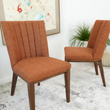Elmwood Orange Fabric Dining Chair (Set Of 2) from Ashcroft Furniture - Luna Furniture