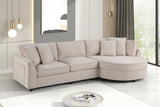 Elva Beige Sectional with Reversible Chaise from Happy Homes - Luna Furniture