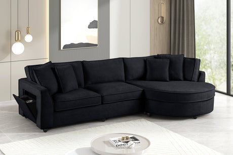 Elva Black Sectional from Happy Homes - Luna Furniture