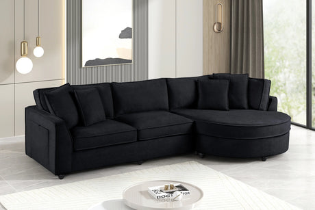Elva Black Sectional from Happy Homes - Luna Furniture