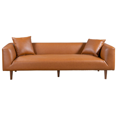 Elwood Cognac Vegan Leather Sofa from Ashcroft Furniture - Luna Furniture