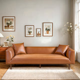 Elwood Cognac Vegan Leather Sofa from Ashcroft Furniture - Luna Furniture