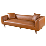 Elwood Cognac Vegan Leather Sofa from Ashcroft Furniture - Luna Furniture