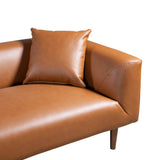 Elwood Cognac Vegan Leather Sofa from Ashcroft Furniture - Luna Furniture