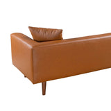 Elwood Cognac Vegan Leather Sofa from Ashcroft Furniture - Luna Furniture