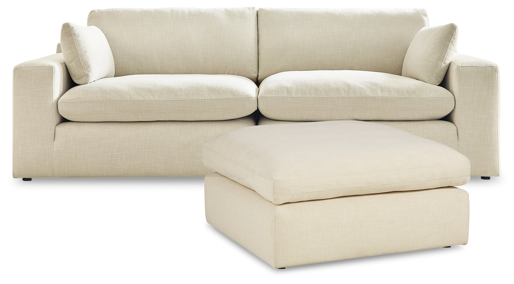 Elyza Linen 2-Piece Sectional with Ottoman from Ashley - Luna Furniture