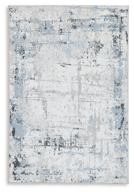 Emertonly Blue/White/Gray Medium Rug from Ashley - Luna Furniture