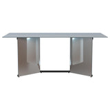Emery Silver 76-inch Rectangular Mirrored Dining Table from Coaster - Luna Furniture
