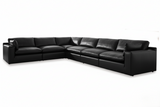 Emilia Black 6-Piece Leather Modular Sectional from Ashley - Luna Furniture