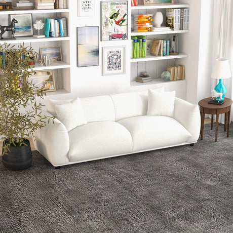 Emma Mid Century Modern Luxury Cream Boucle Sofa from Ashcroft Furniture - Luna Furniture