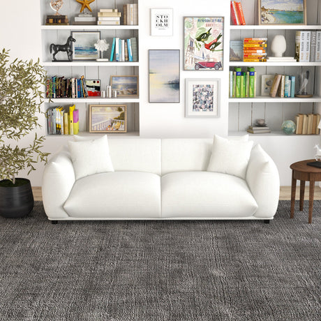Emma Mid Century Modern Luxury Cream Boucle Sofa from Ashcroft Furniture - Luna Furniture