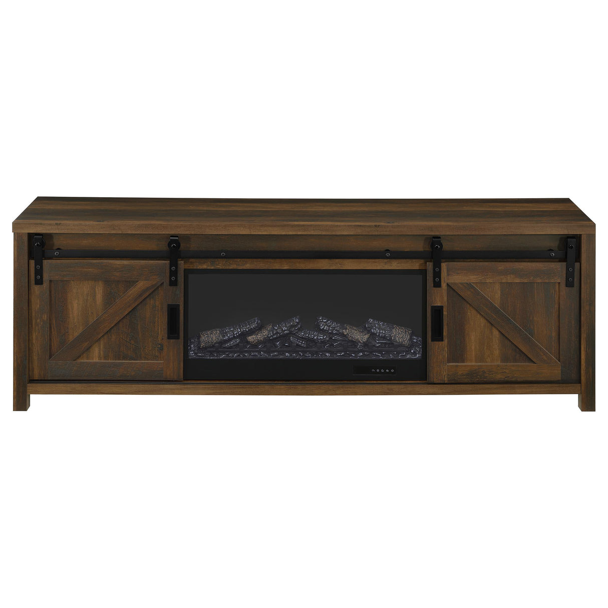 Enfield Dark Pine 71-inch TV Stand Fireplace Media Console from Coaster - Luna Furniture