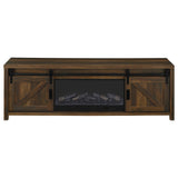 Enfield Dark Pine 71-inch TV Stand Fireplace Media Console from Coaster - Luna Furniture