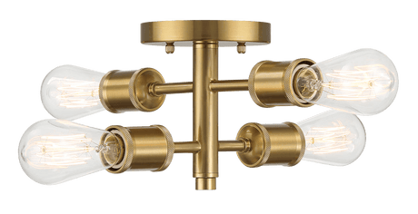 Ephemeral Four Lights Semi Flush Mount Retro Hallway Kitchen Bedroom Living Room Ceiling Pendant 11"W × 6.5"H from Midinmod - Luna Furniture