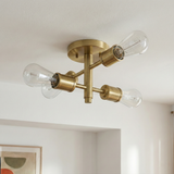 Ephemeral Four Lights Semi Flush Mount Retro Hallway Kitchen Bedroom Living Room Ceiling Pendant 11"W × 6.5"H from Ashcroft Furniture - Luna Furniture