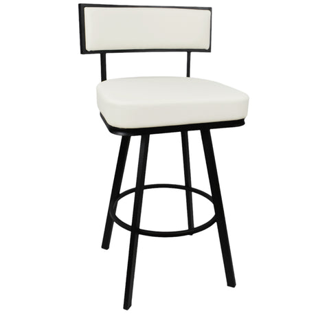 Zenon Black/White 30″ Bar Stool from Steve Silver - Luna Furniture