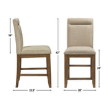 Garland Toffee 24" Counter Height Chair, Set of 2 from Steve Silver - Luna Furniture