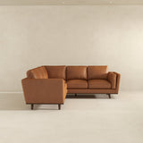 Erman Tan Genuine Leather Corner Sectional Sofa from Ashcroft Furniture - Luna Furniture