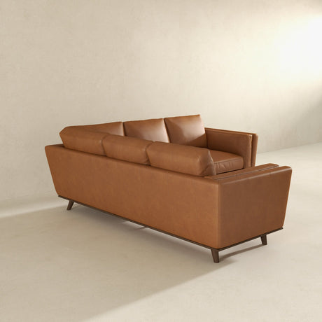Erman Tan Genuine Leather Corner Sectional Sofa from Ashcroft Furniture - Luna Furniture