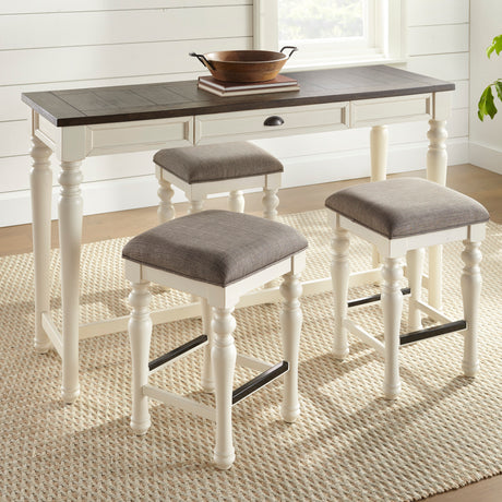 Joanna Ivory/Mocha 4-Piece Sofa Bar Set from Steve Silver - Luna Furniture