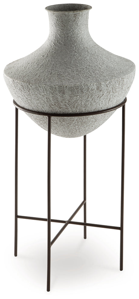 Estonbank Distressed Cream Vase from Ashley - Luna Furniture