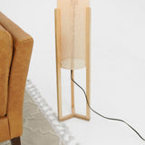 Ethos Floor Lamp Oak and Natural from Ashcroft Furniture - Luna Furniture
