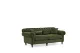 Eva Green Velvet Luxury Chester 81" Sofa from Luna Furniture - Luna Furniture