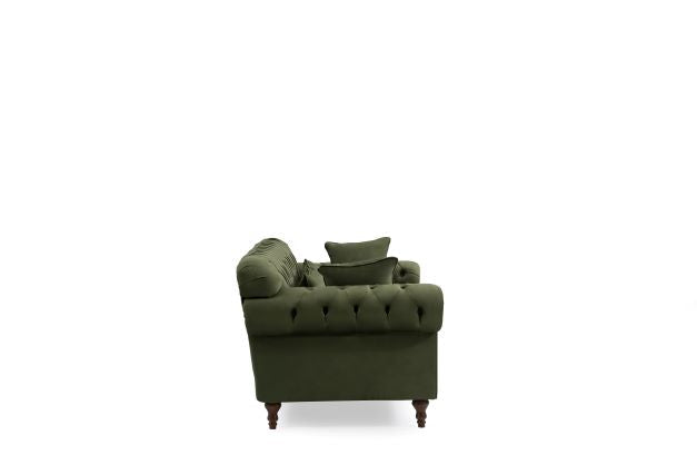 Eva Green Velvet Luxury Chester 81" Sofa from Luna Furniture - Luna Furniture
