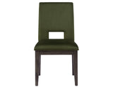 Evan 6-Piece 78-96-inch Table Set with Green Velvet Chairs from Steve Silver - Luna Furniture