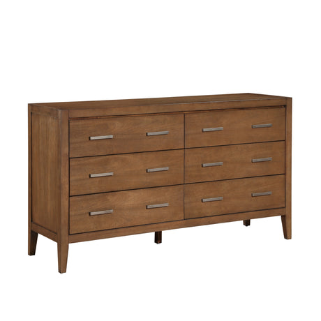 Evans Wire Brushed Light Brown 5pc Set (QB+NS+DR+MR+CH) from Homelegance - Luna Furniture
