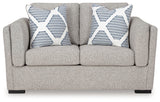 Evansley Pewter Loveseat from Ashley - Luna Furniture