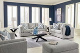 Evansley Sofa, Loveseat, Chair and Ottoman in Pewter from Ashley - Luna Furniture