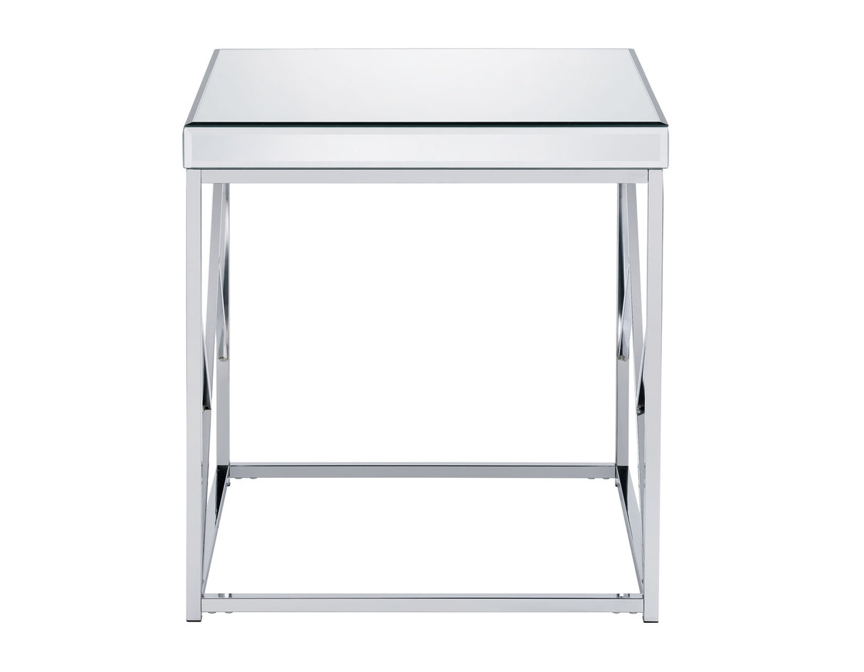 Evelyn End Table, Chrome from Steve Silver - Luna Furniture